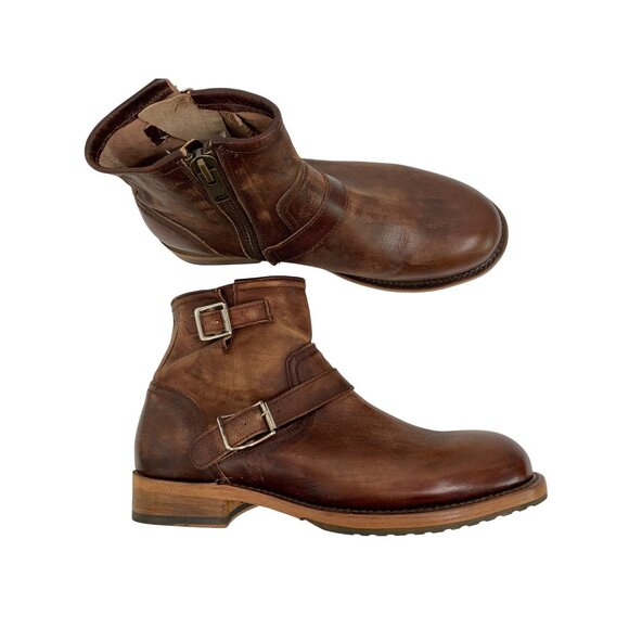 Freebird Railroad Mens Ankle Boots Size 10 Leather Brown Mexico U10659 Rustic - Picture 1 of 10